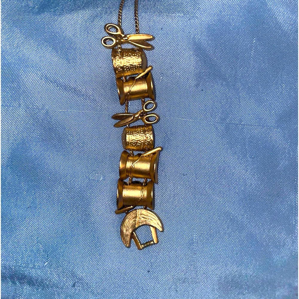 Vintage sewing lovers charm bracelet